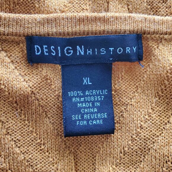 Design History Orange Fringe Sweater XL - Picture 5 of 6